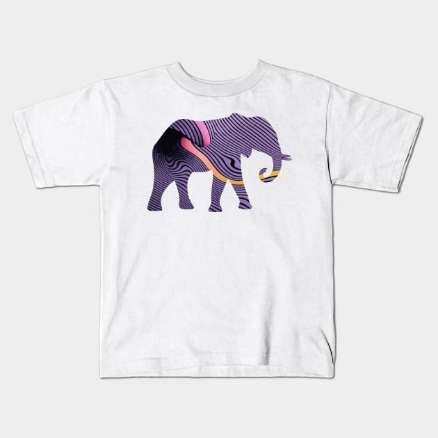 Impala Currents Elephant Full Body Kids T-Shirt by AJ